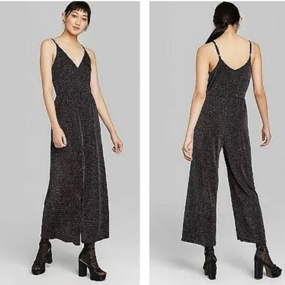 wild fable Pants - *Worn Once* Wild Fable V-Neck Sparkle Wrap Jumpsuit SZ. L